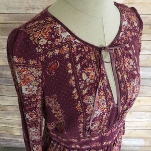 Free People Boho LS Mini Dress